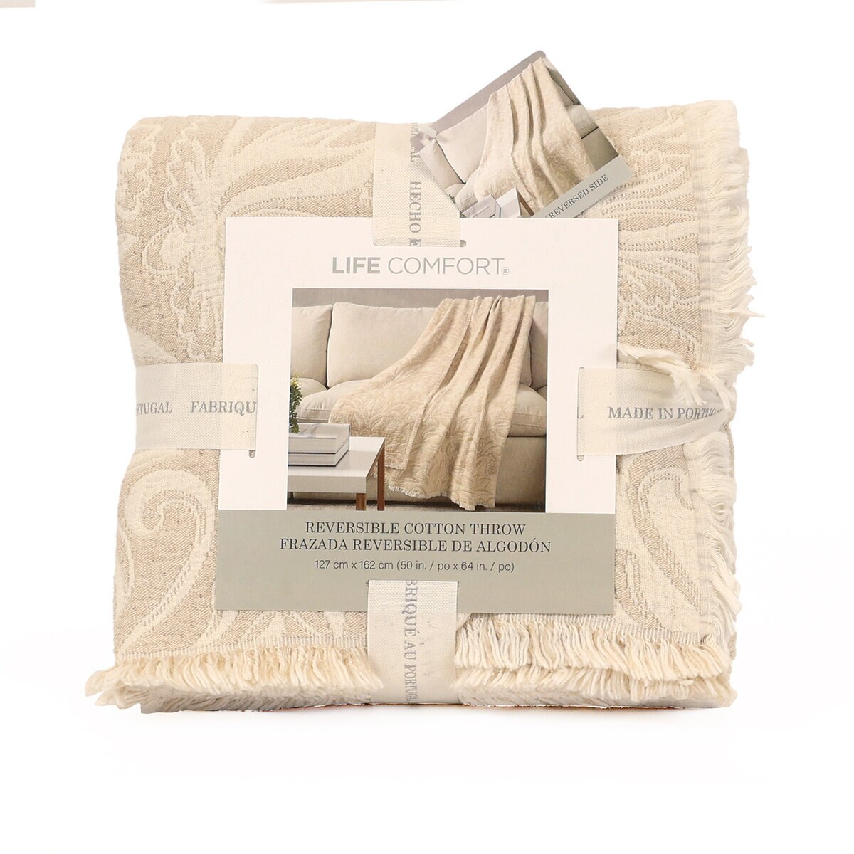 Life Comfort, Frazada Reversible de Algodón, Varios Modelos