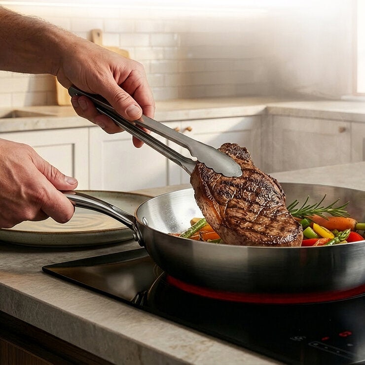 Gotham Steel Batería de Cocina de Acero Inoxidable, 10 piezas Gotham Steel Batería de Cocina de Acero Inoxidable, 10 piezas