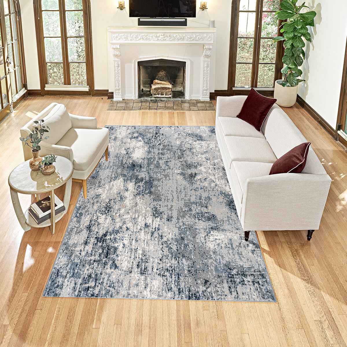 Kiran Tapete 160 cm x 214 cm Elian Gray Blue