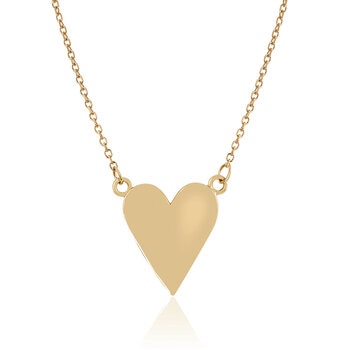 Collar, Corazón, Oro Amarillo de 14K