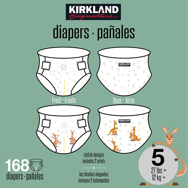 Kirkland Signature Pañales Etapa 5 Unisex 168 pzas