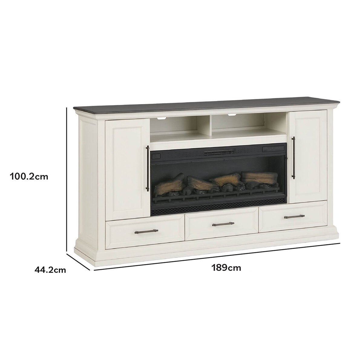 Tresanti, Consola de TV con Chimenea Eléctrica Tresanti, Consola de TV con Chimenea Eléctrica