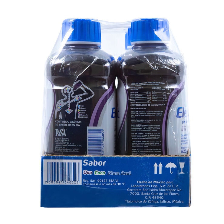 Electrolit 6pk Uva, Coco y Mora 625 ml