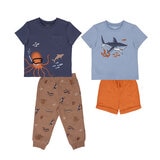 Pekkle Conjunto 4 piezas para Niños y Niñas Océano 6 Meses