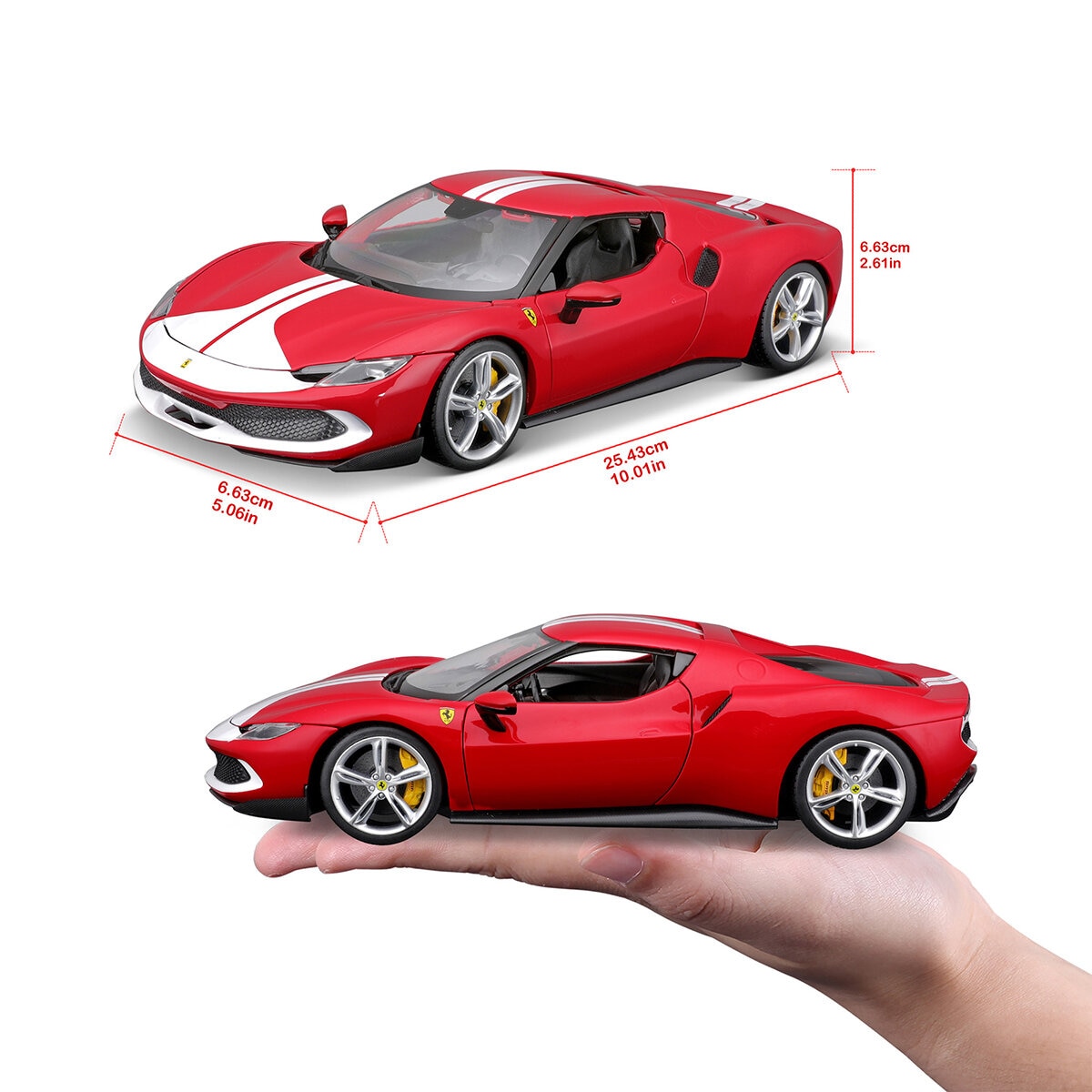  Maisto Autos de Colección Escala 1:18 - Ferrari 296 Rojo