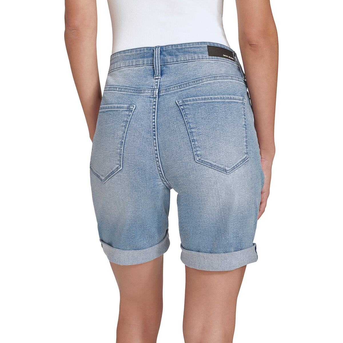 DKNY Jeans Short Bermuda para Dama azul 12