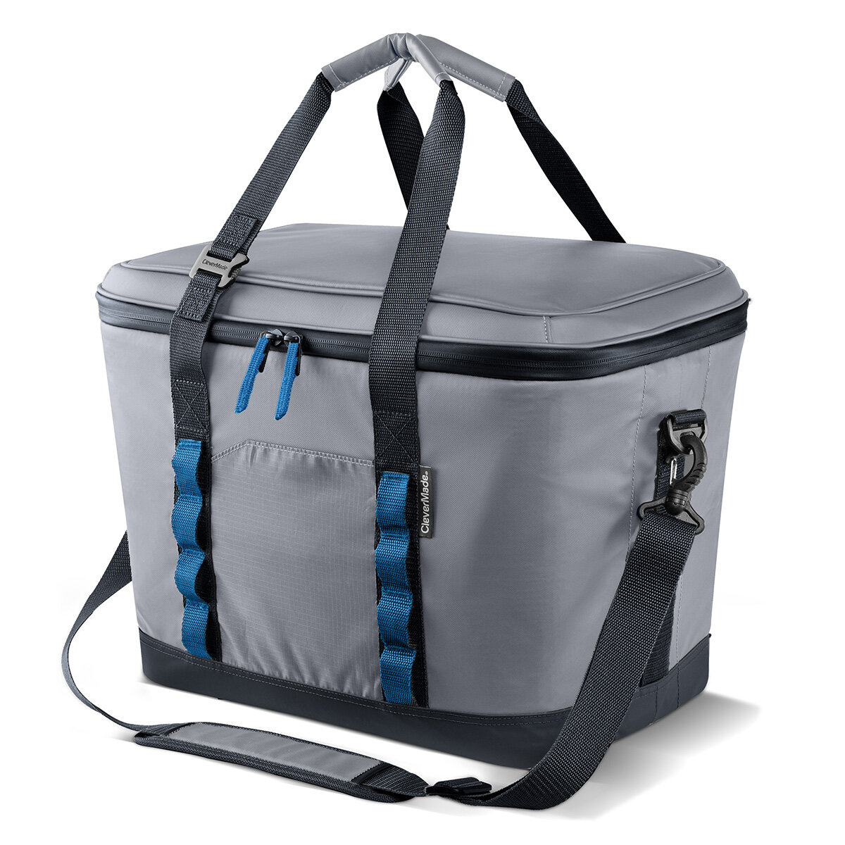CleverMade Pacifica Hielera Plegable para 50 Latas Gris
