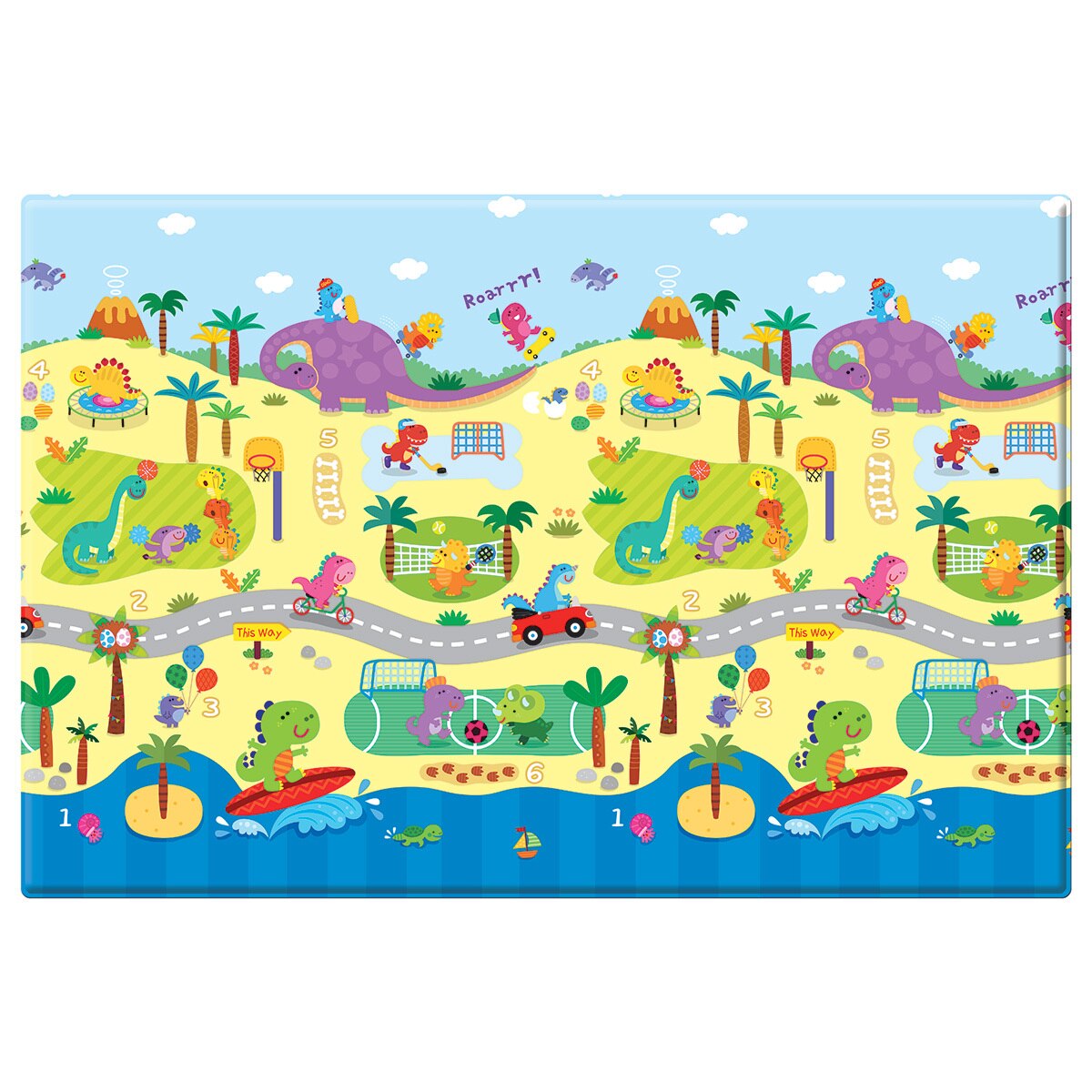 Playmat, Tapete reversible medio (Dino Sport) Costco México