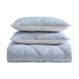 Juego de Edredón Queen de 6 piezas, Geométrico Azul