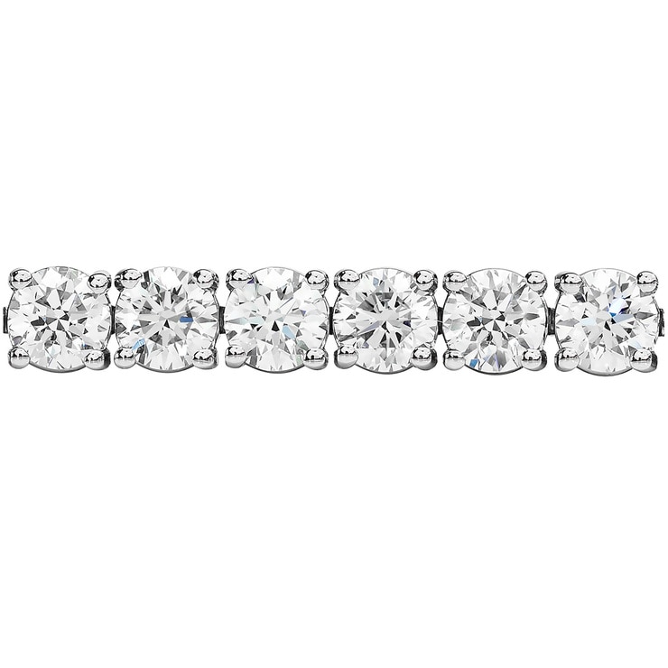 10.00ctw, Brazalete de Diamantes, 17.78cm, Corte Redondo Brillante, Oro Blanco de 14kt 10.00ctw, Brazalete de Diamantes, 17.78cm, Corte Redondo Brillante, Oro Blanco de 14kt