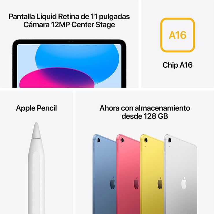 Apple iPad Chip A16 Wi-fi + Cellular 128GB Plata