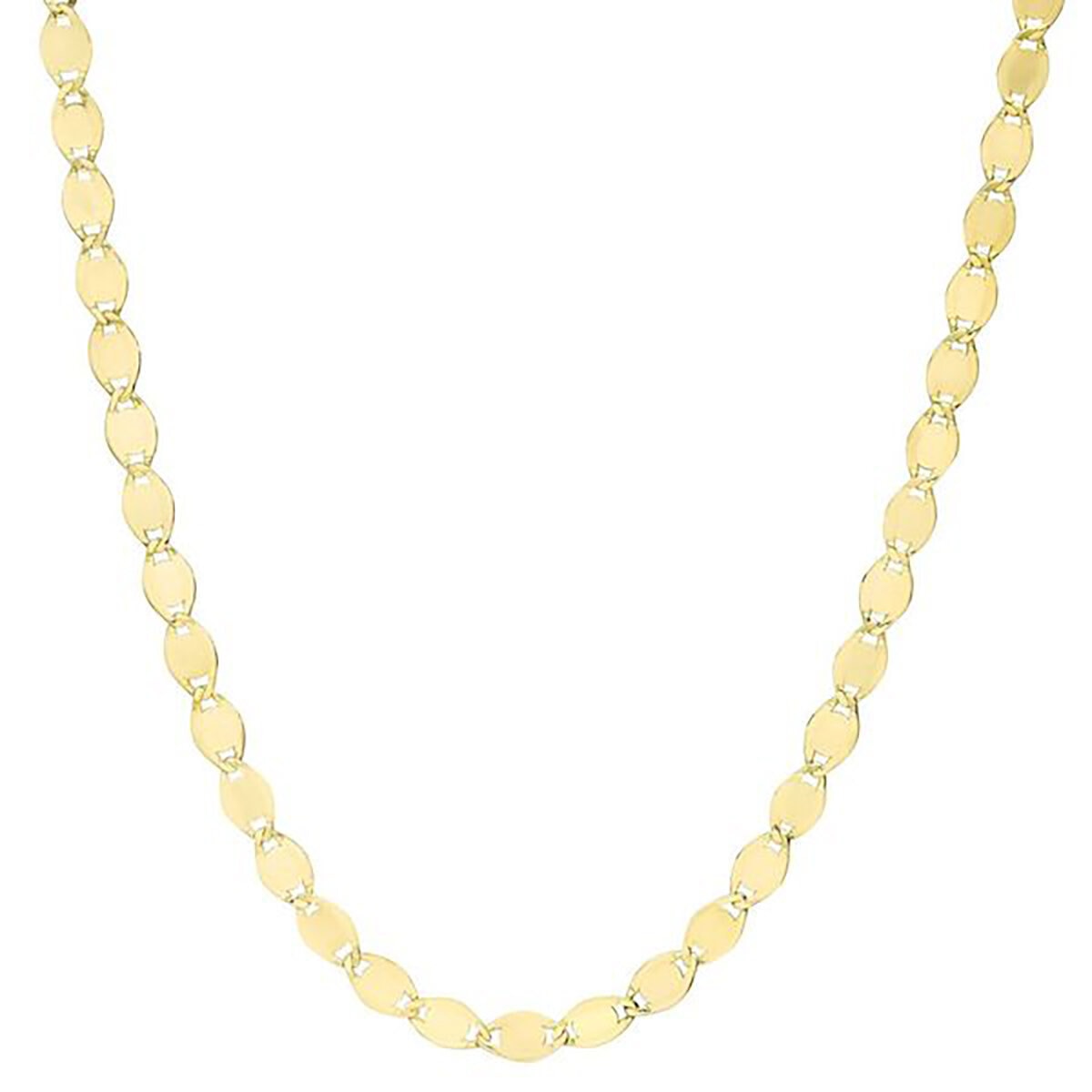 Collar de Eslabones Pulidos, de 14K Oro Amarillo