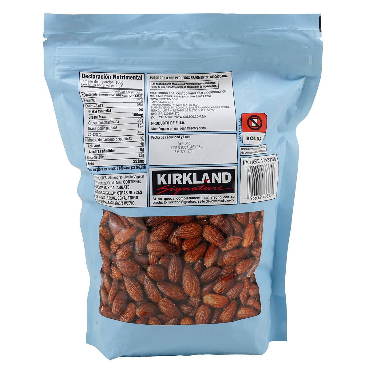 Kirkland Signature Almendras Tostadas