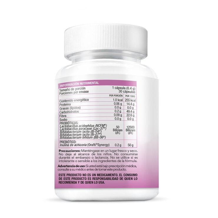 Bio B Probióticos 50Billones 2 Frascos de 30 Cápsulas c/u