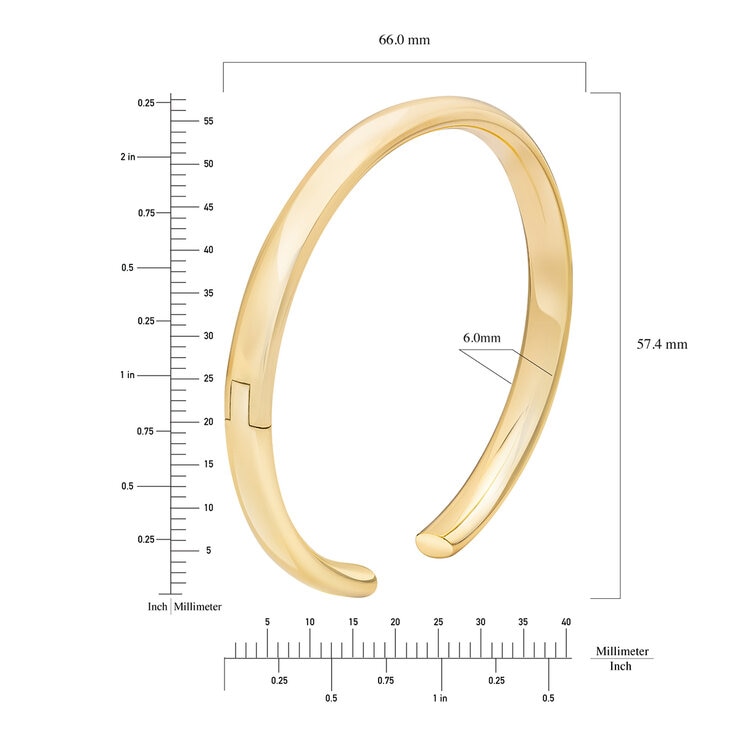 Brazalete, Oro Amarillo de 14K