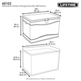 Lifetime caja de almacenamiento de 303 L