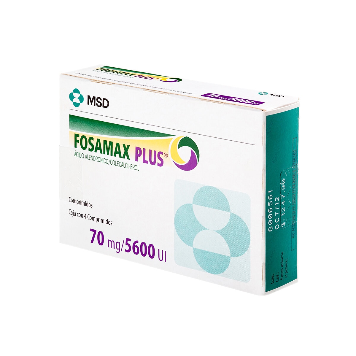 Fosamax Plus 70mg/5600UI 4 Comprimidos