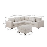 Coaster, Poundex Seccional, 4 piezas