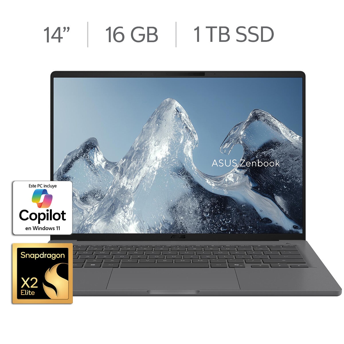 ASUS Zenbook A14 14" WUXGA Snapdragon X2 Elite X2E88100 16GB 1TB SSD ASUS Zenbook A14 14" WUXGA Snapdragon X2 Elite X2E88100 16GB 1TB SSD
