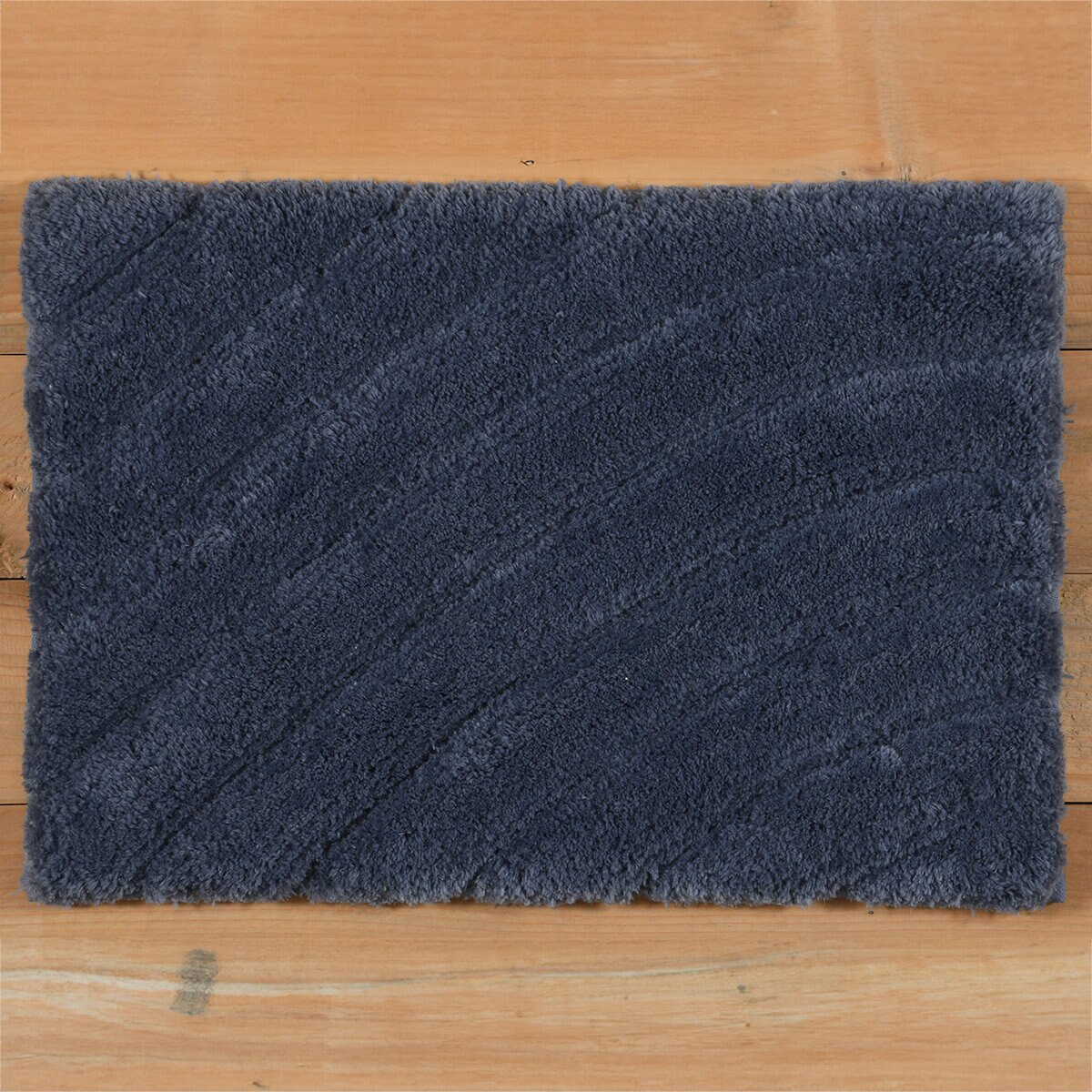 Riviera Home Tapete Para Baño con Diseño de Ondas 60 cm x 91 cm  Smoke Blue