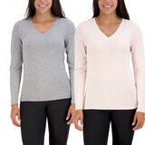 Lucky Brand Playera de manga larga para Dama Gris Grande