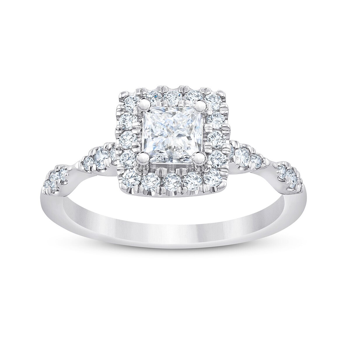 Anillo, 0.83 CTW, Diamante en Platino