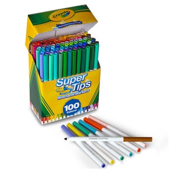 Crayola Marcadores Lavables Super Tips 100 Colores