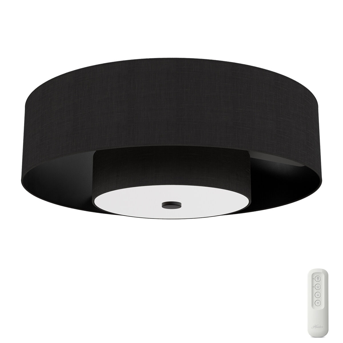 Hunter, Ventilador Fandelier Color Negro Mate