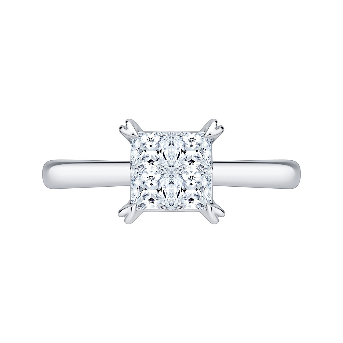 Anillo Compuesto de Diamantes 0.59ctw, Oro Blanco 14K