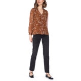 Bobeau Blusa para Dama Naranja Extra Grande