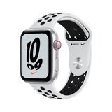 Apple Watch Nike SE (GPS + Celular) Caja de Aluminio Plata 44 mm Correa deportiva platino puro/negra 