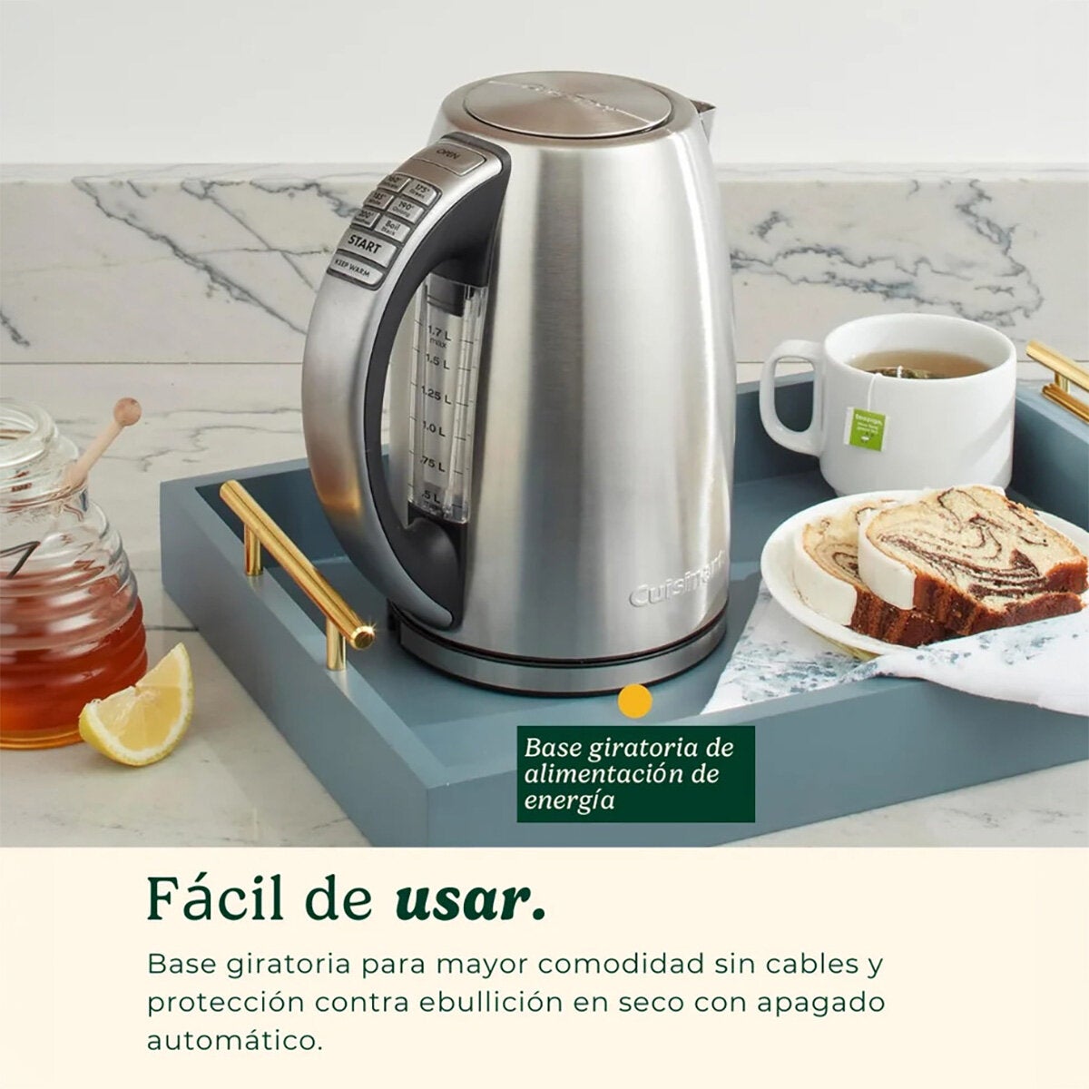Cuisinart, Tetera programable eléctrica inalámbrica, 1.7 L