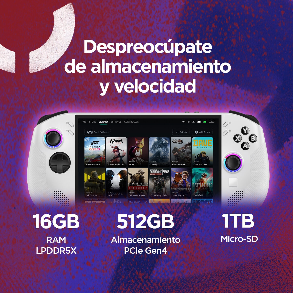 Lenovo Legion Go S Consola Portátil 8" WUXGA AMD Ryzen Z2 Go 16GB 512GB SSD