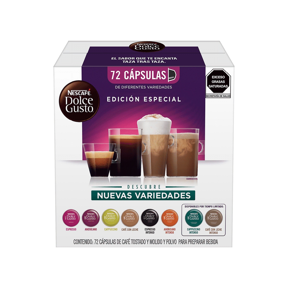 Nescafé Dolce Gusto, 72 cápsulas de distintos sabores Costco México