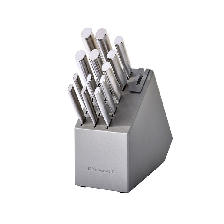 KitchenAid Juego de Cuchillos Forjados de 14 piezas con Bloque de Acero y Afilador Integrado KitchenAid Juego de Cuchillos Forjados de 14 piezas con Bloque de Acero y Afilador Integrado