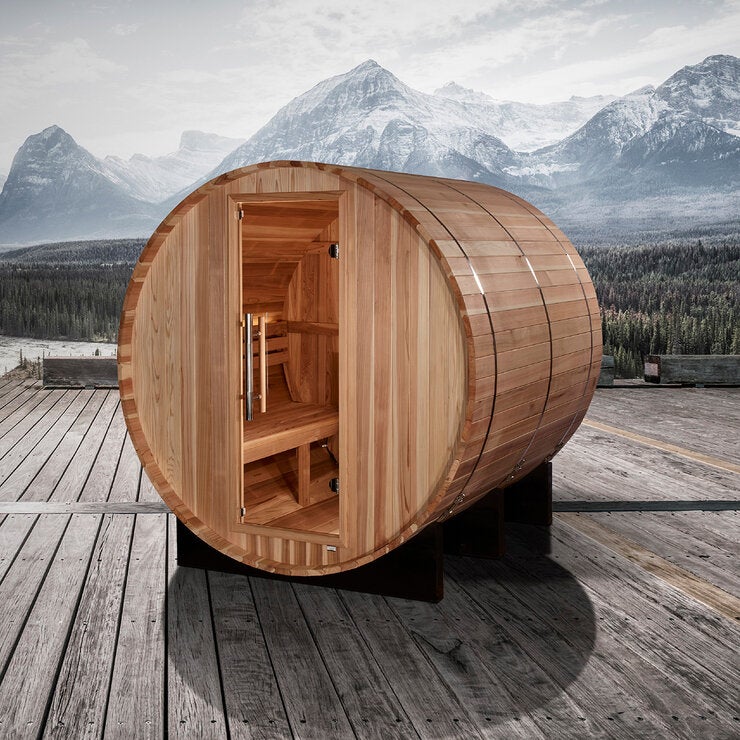 Sauna de Vapor con Diseño de Barril Dynamic Arosa, 4 personas Sauna de Vapor con Diseño de Barril Dynamic Arosa, 4 personas