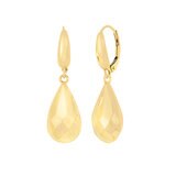 Aretes de Gota de Agua, Oro Amarillo 14K Aretes de Gota de Agua, Oro Amarillo 14K