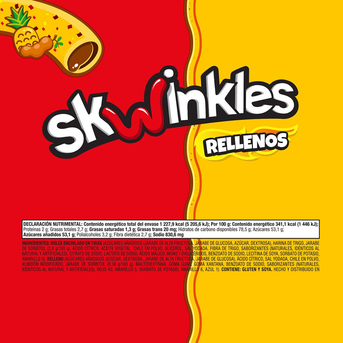 Skwinkles Rellenos Piña Tamarindo 6 pzas de 60g