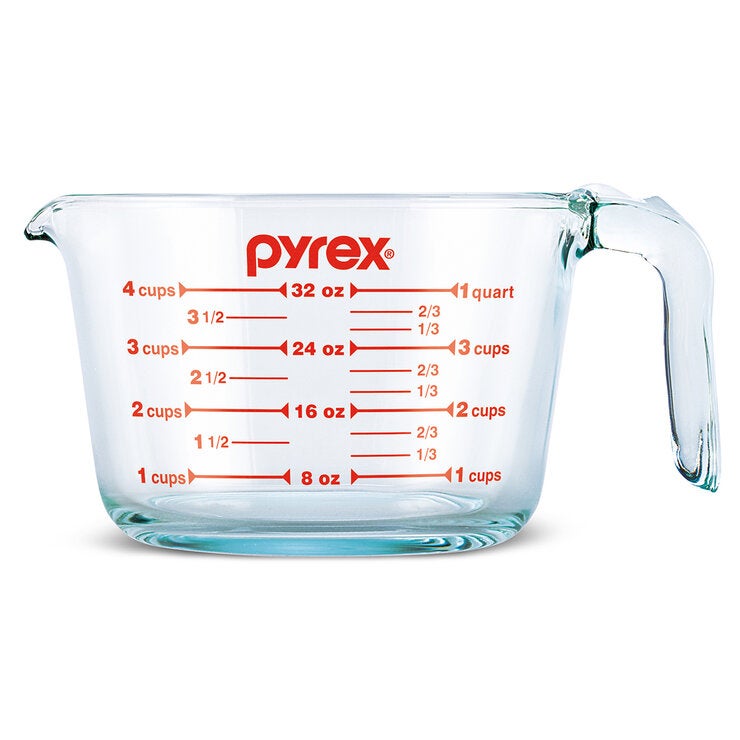 Pyrex Juego de 3 Tazas Medidoras de Vidrio