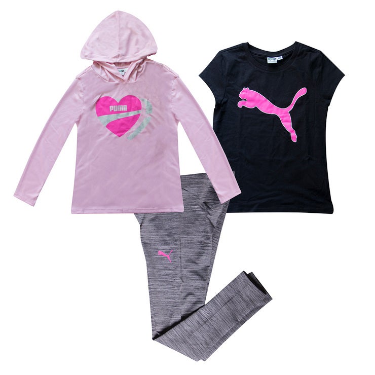 Puma, Conjunto Deportivo 3 Piezas para Niña, Rosa | Costco México