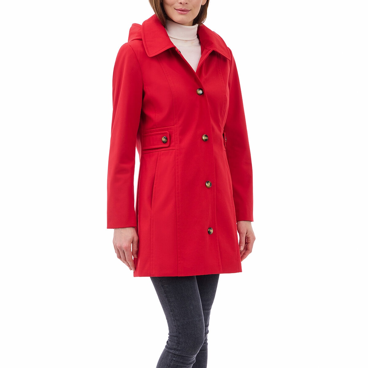 Anne Klein Chamarra para Dama Rojo Extra Grande