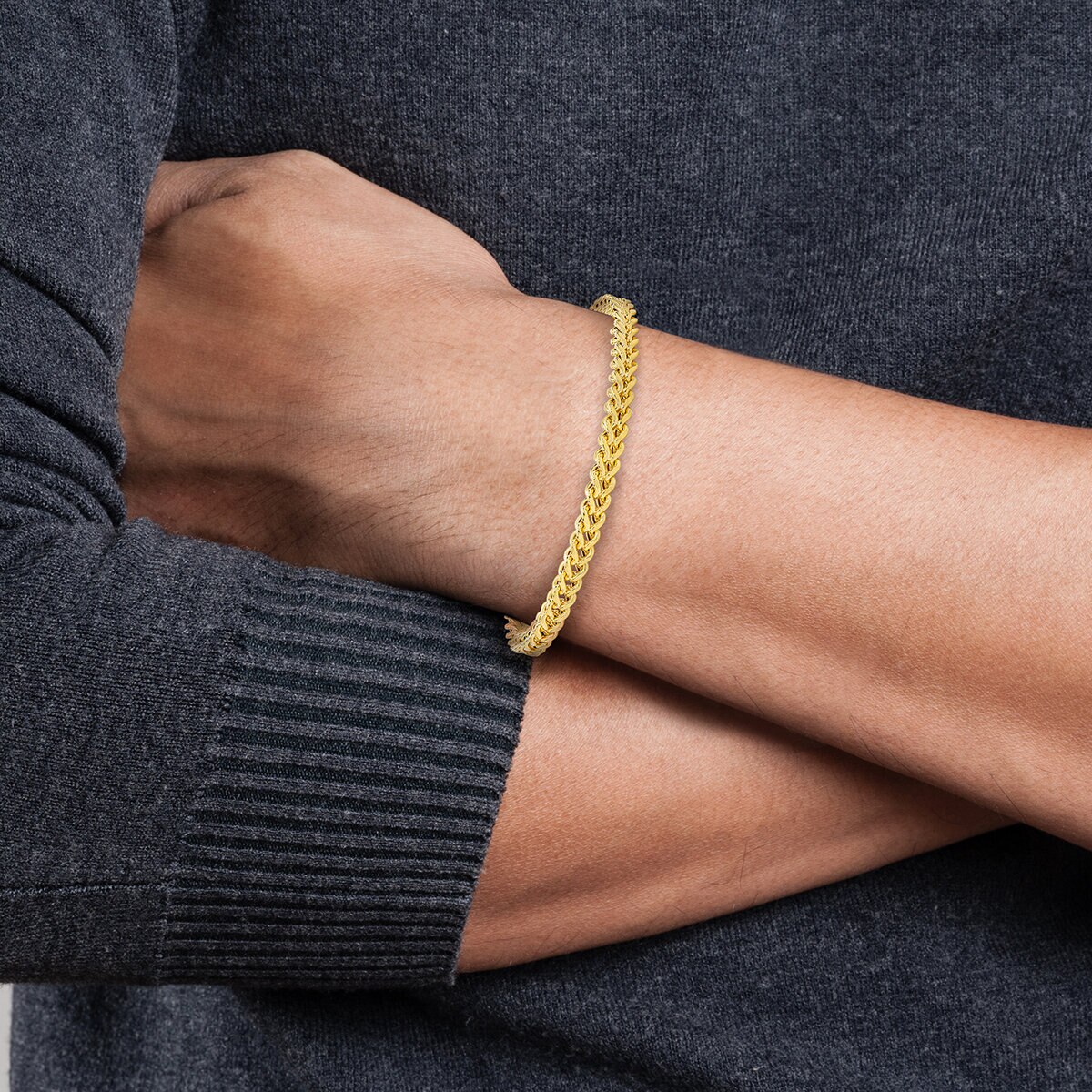 Pulsera para Caballero, Oro Amarillo de 14K | México