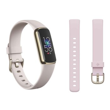 Fitbit Bundle Luxe Blanco + Classic Band Peony Small