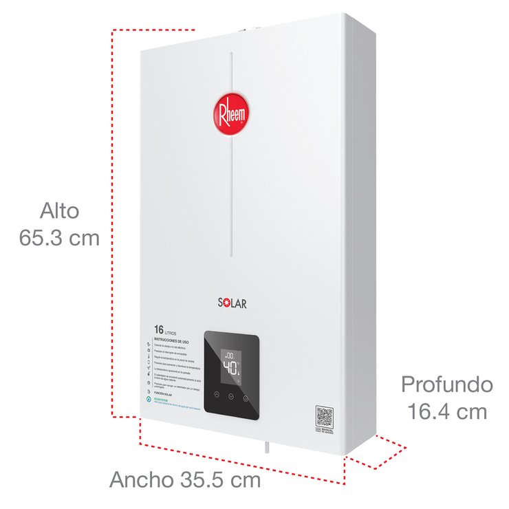Rheem, Calentador de Agua Instantáneo16 LT- Gas LP