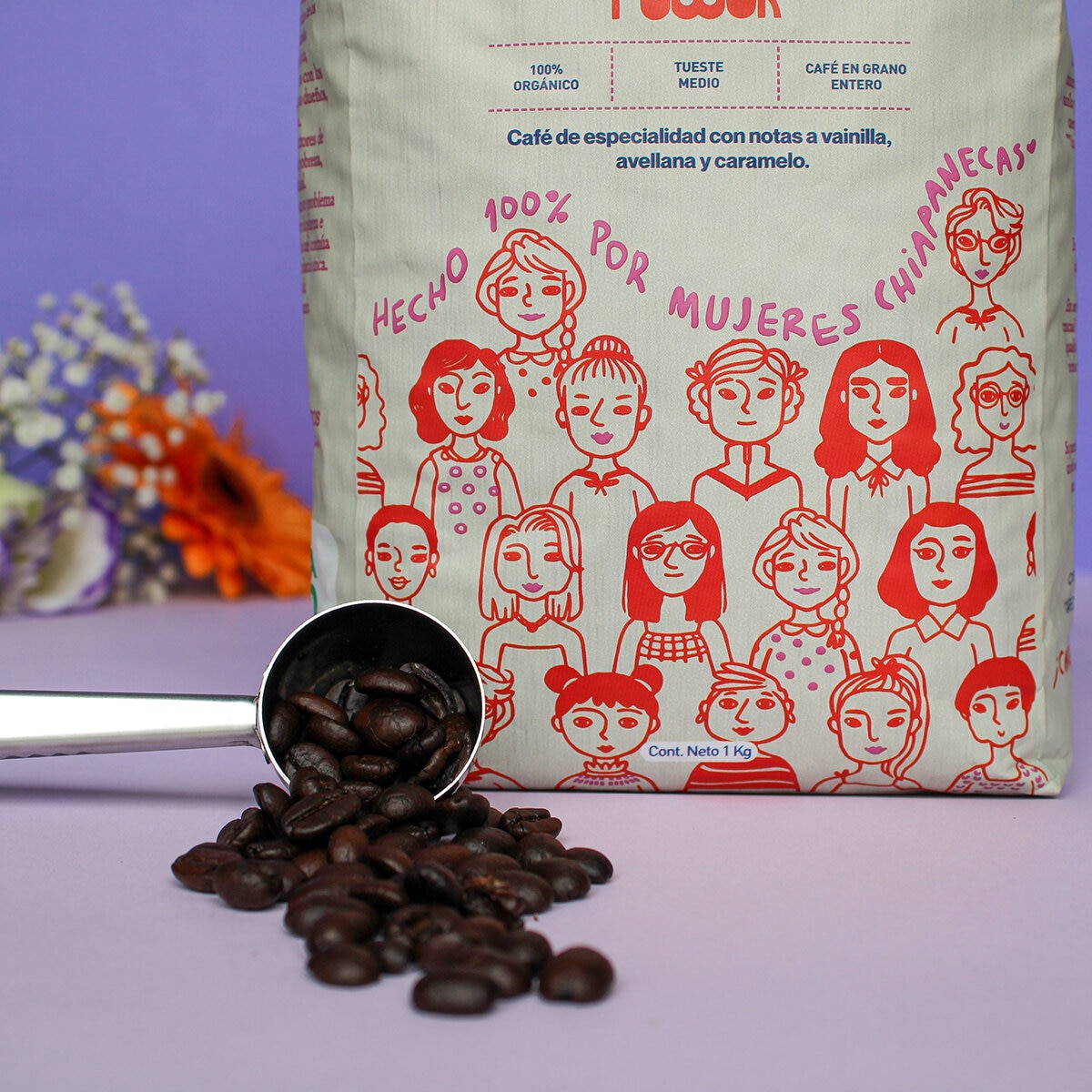 The Coffee Farmer’s Co-op Women Power Café en Grano Entero 100% Orgánico 1 kg