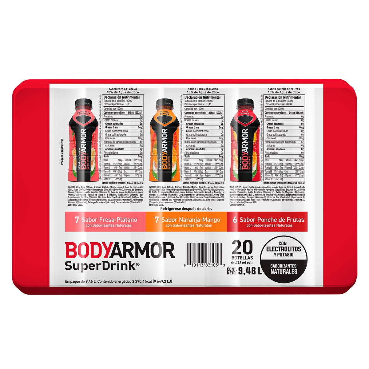 BodyArmor Super Drink 20 pzas de 473 ml