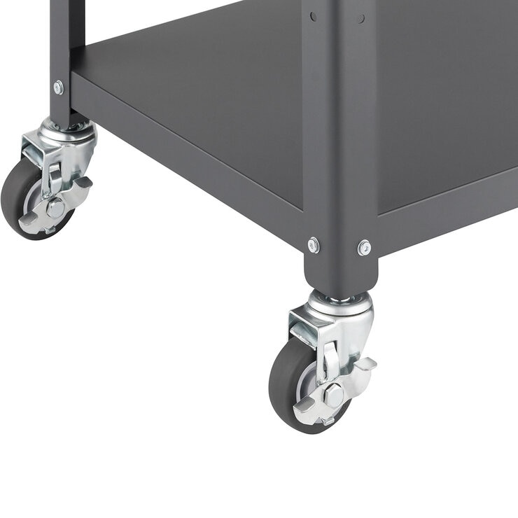 Trinity Carrito de Metal para Cocina de 3 Niveles con Superficie de Madera de Acacia