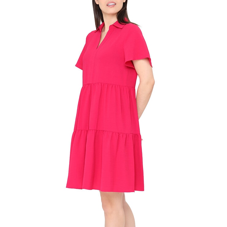 Tahari Vestido para Dama Rosa Grande