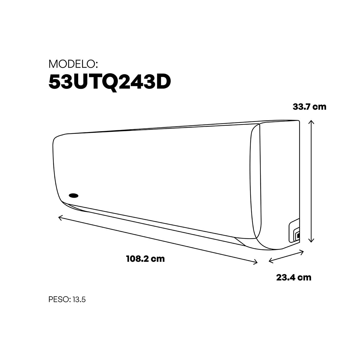 Carrier, Aire Acondicionado Minisplit, Enfriamiento y Calefacción, 24,000 BTU, 220V, Gas R32, con Wi-Fi