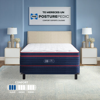 Sealy, Embody Soft Red, Colchón y Box King Size Sealy, Embody Soft Red, Colchón y Box King Size